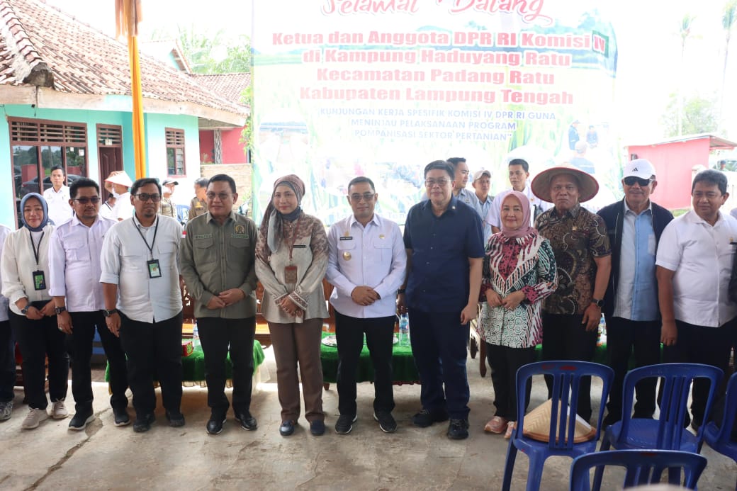 Pjs Bupati Lamteng Sambut Kunker Komisi IV DPR RI Ke Lamteng Dalam Peninjauan Pompanisasi 