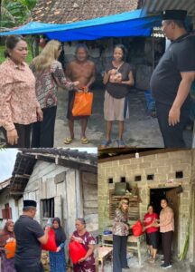 Gandeng Miss Sawer, Wabup Lamteng Bagikan Paket Sembako ke Masyarakat
