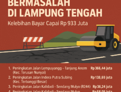 BPK Ungkap 8 Proyek Jalan Bermasalah di Lampung Tengah, Kelebihan Bayar Capai Rp933 Juta