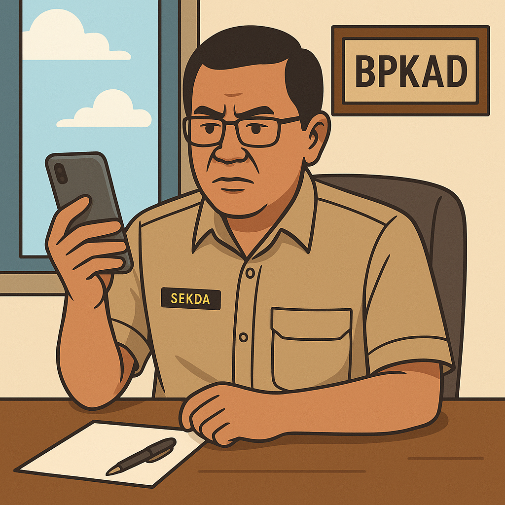 Sekda Lampung Utara Lempar Pertanyaan Soal Anggaran Sewa Mobil Dinas ke BPKAD, Publik Pertanyakan Transparansi