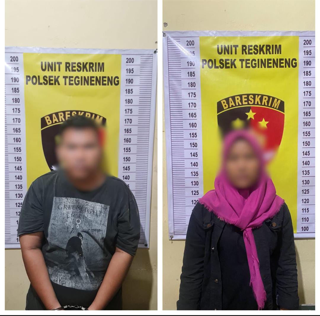 Gondol Harta Orang Tua, Sepasang Pasutri Diringkus Polsek Tegineneng — Kerugian Capai Rp43 Juta