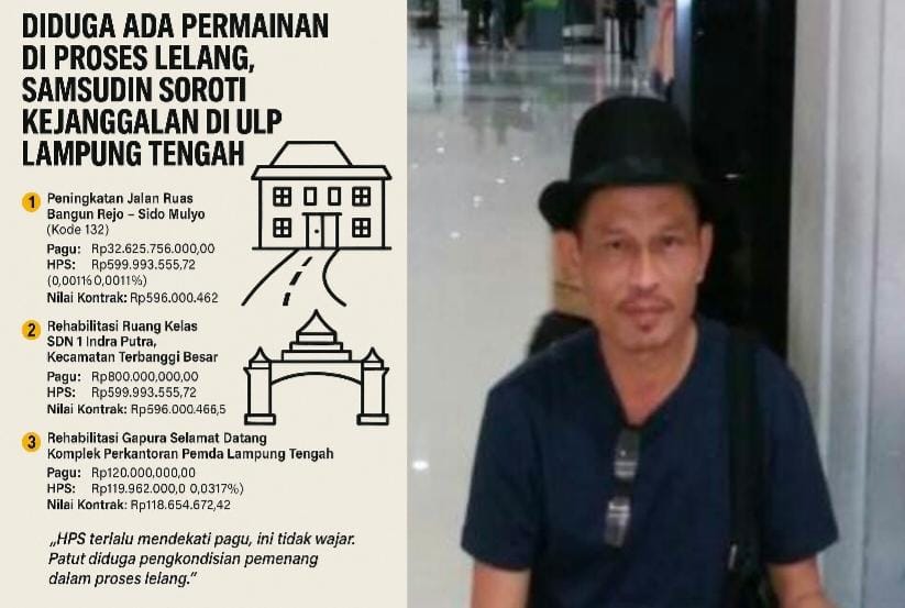 Diduga Ada Permainan di Proses Lelang, Syamsudin Soroti Kejanggalan di ULP Lampung Tengah
