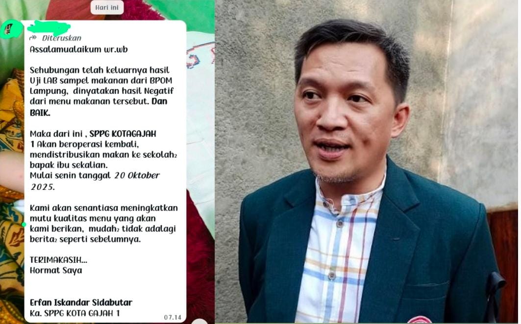 Dinkes Lamteng Klarifikasi Pesan Berantai Soal Hasil Uji BPOM Makanan SPPG Kotagajah 1