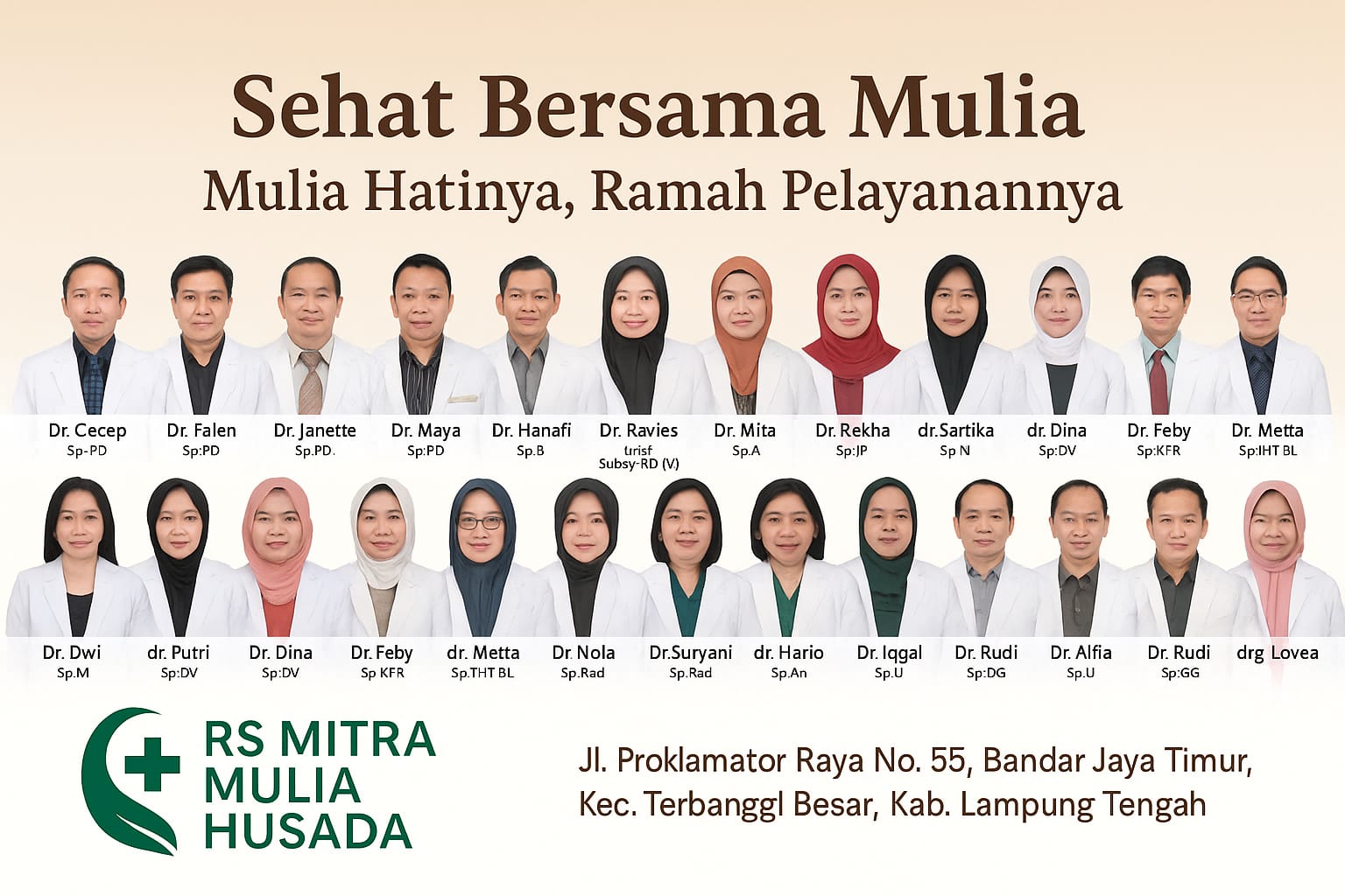 🌿 RS Mitra Mulia Husada Hadirkan Layanan Spesialis Lengkap, Wujud Nyata Kepedulian untuk Kesehatan Masyarakat Lampung Tengah
