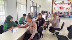 Aksi Humanis! Polres Pesawaran Gelar Donor Darah Serentak Sambut Hari Jadi Humas Polri ke-74