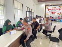 Aksi Humanis! Polres Pesawaran Gelar Donor Darah Serentak Sambut Hari Jadi Humas Polri ke-74