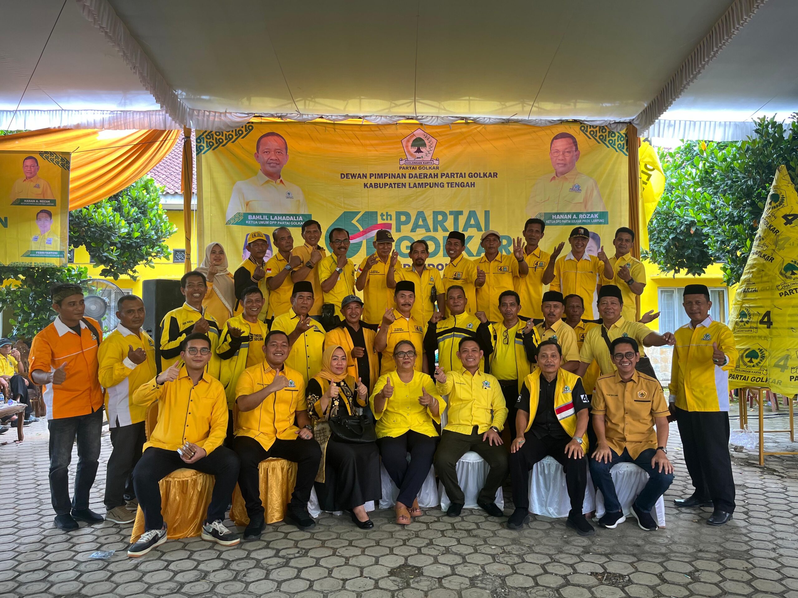 DPD II Golkar Lampung Tengah Rayakan HUT ke-61 dengan Aksi Sosial untuk Rakyat