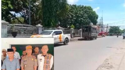 Satpol PP Lampung Tengah Tertibkan PKL di Sekitar Masjid Istiqlal Bandarjaya