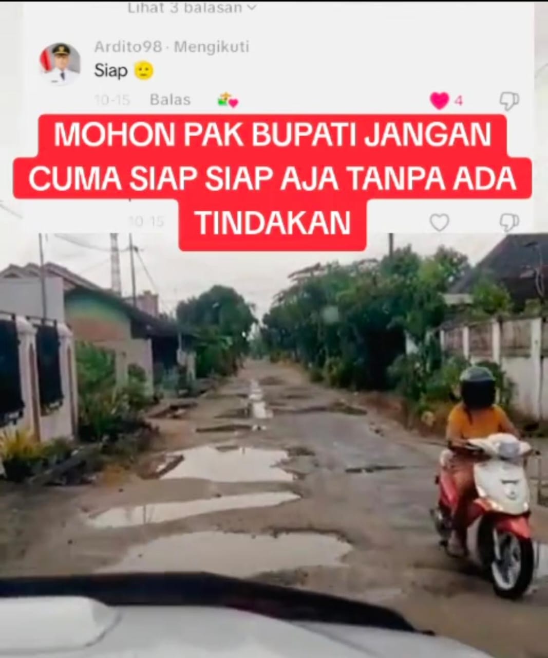 Bupati Lampung Tengah Tanggapi Keluhan Warga Soal Jalan Ahmad Dahlan, Netizen Soroti Gaya Bahasanya
