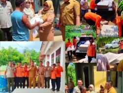 BPBD Lampung Tengah Salurkan Bantuan dan Bersihkan Puing di Lokasi Puting Beliung