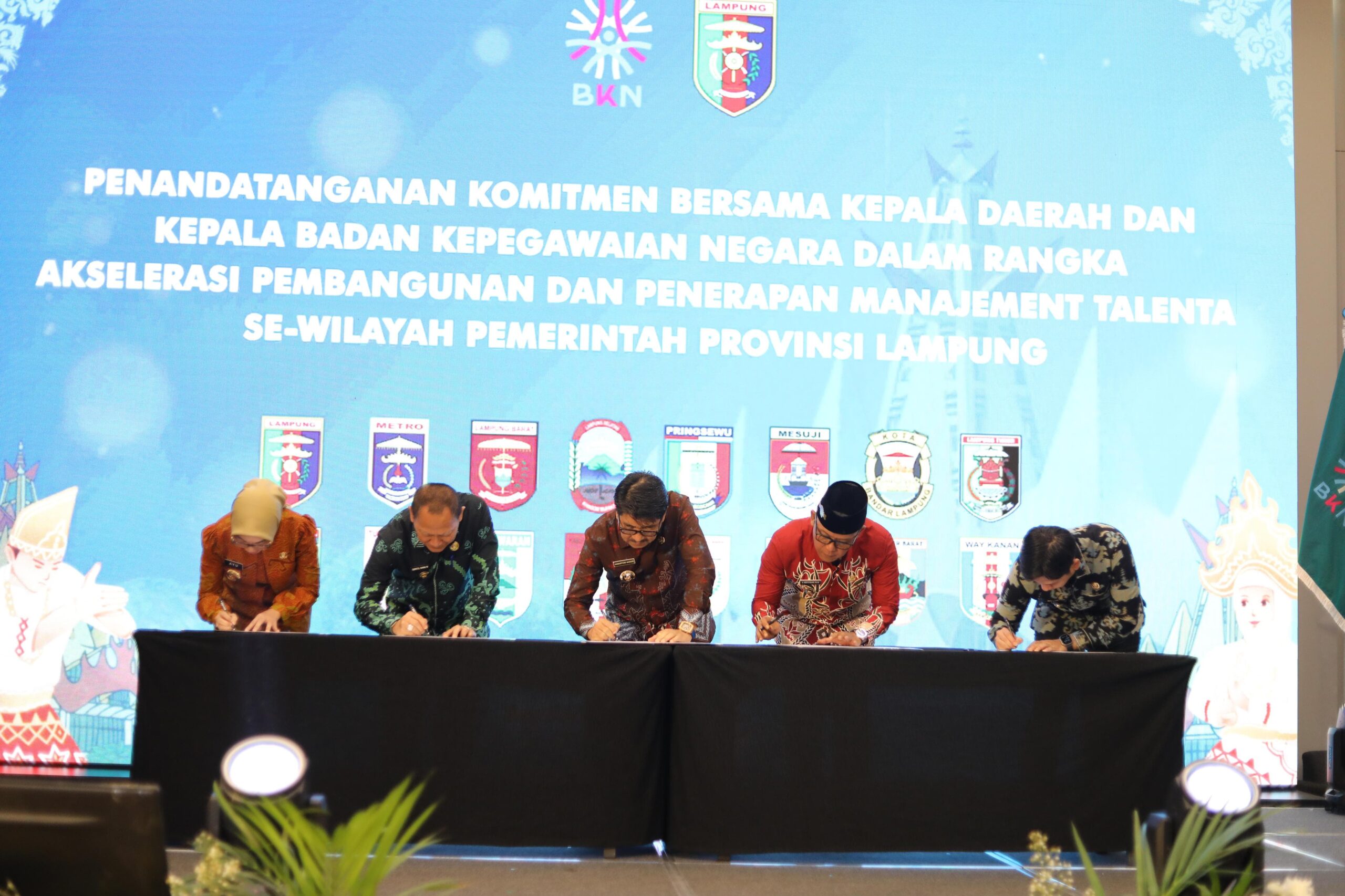 Bupati Ardito Wijaya Teken Komitmen Bersama BKN, Dorong Manajemen Talenta ASN di Lampung Tengah