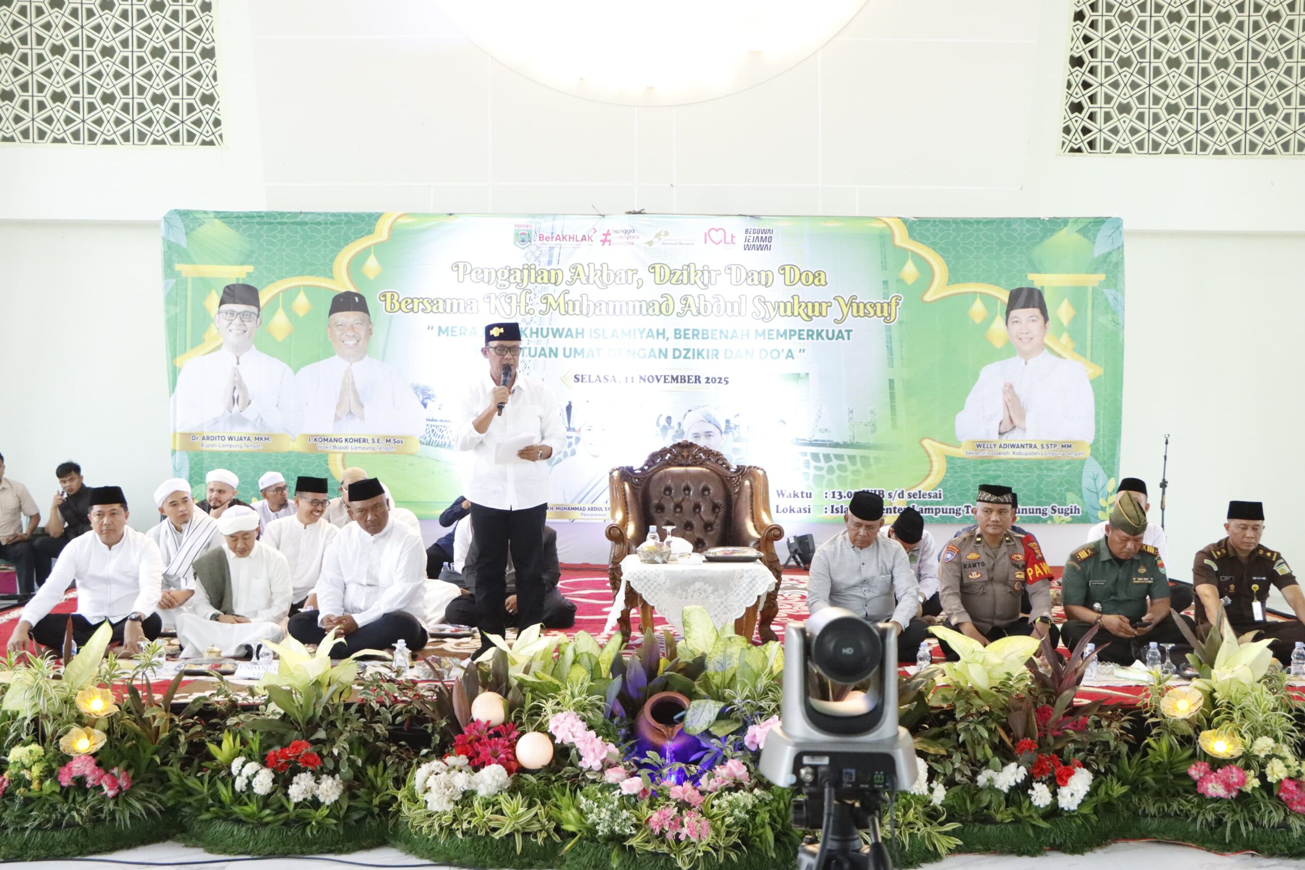Pemkab Lampung Tengah Gelar Pengajian Akbar dan Dzikir Bersama, Hadirkan K.H. Muhammad Abdul Syukur Yusuf