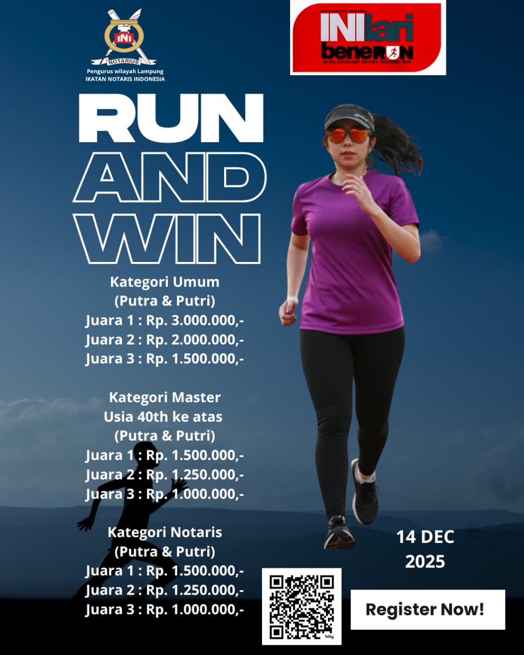 Pengurus Wilayah Lampung INI Ajak Masyarakat Ikut “INI Lari BeneRUN 2025