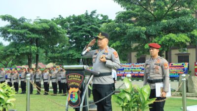 Kapolres Tulang Bawang Barat Pimpin Sertijab Kasatreskrim dan Pelantikan Kabagren Polres Tubaba