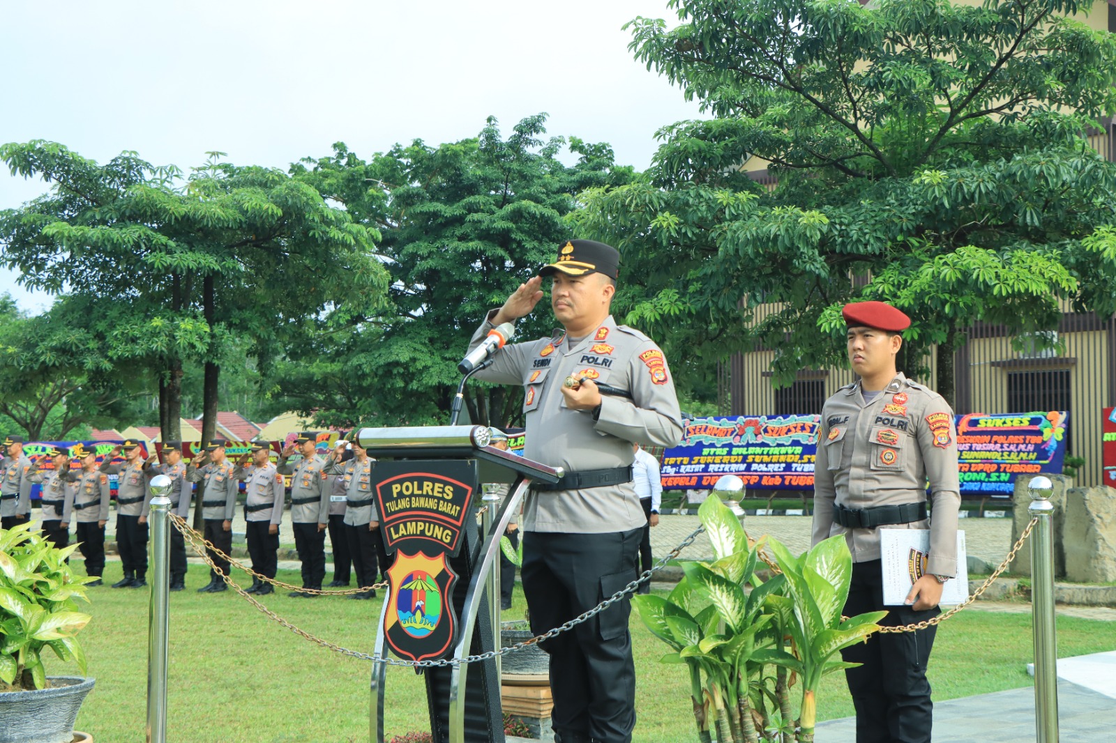 Kapolres Tulang Bawang Barat Pimpin Sertijab Kasatreskrim dan Pelantikan Kabagren Polres Tubaba
