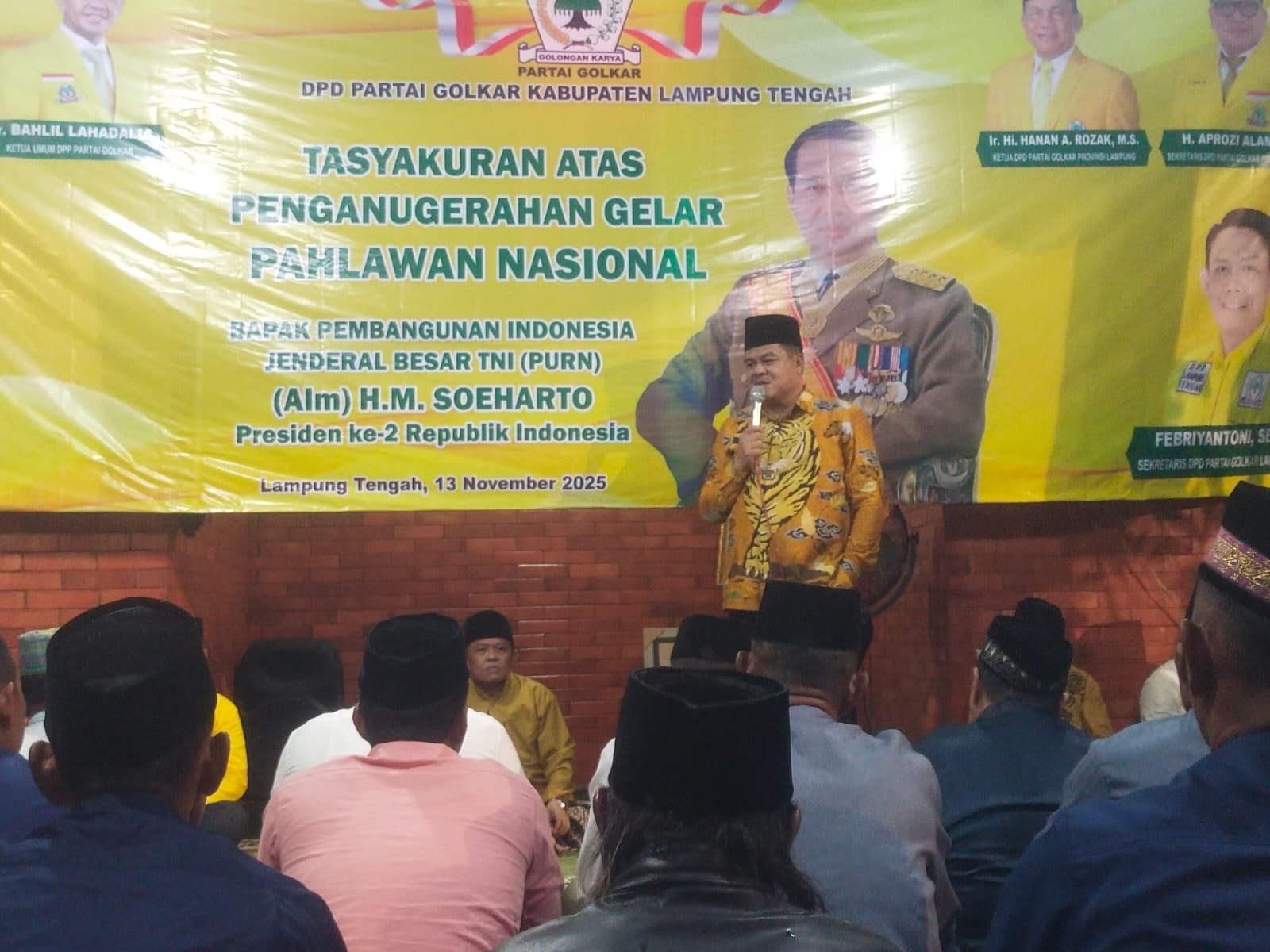 Golkar Lampung Tengah Gelar Tasyakuran Penganugerahan Gelar Pahlawan Nasional untuk H. M. Soeharto