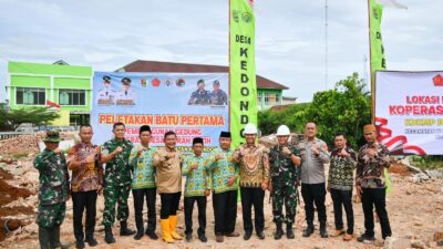 Peletakan Batu Pertama Gedung KMP Kedondong, Wabup Pesawaran Dorong Penguatan Ekonomi Desa