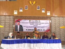 Cegah Narkoba Sejak Dini, DPRD Lampung Gelar Sosialisasi Perda di Mataram Ilir