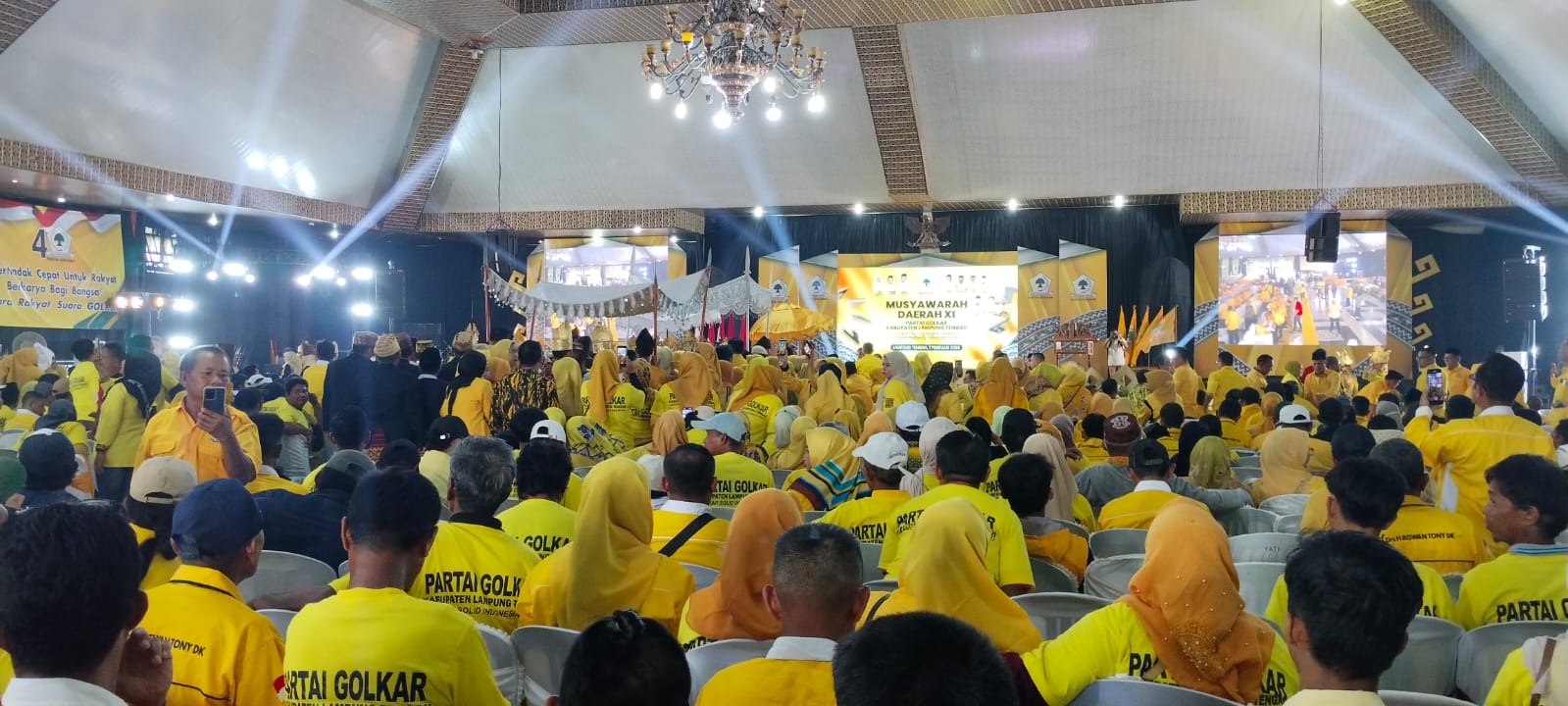 Musda XI Partai Golkar Lampung Tengah Digelar Megah, Ribuan Kader Padati Nuwo Balak