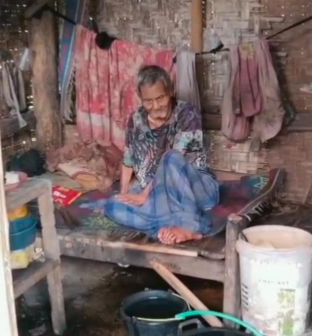 Viral Video Lansia Hidup Sebatang Kara di Lampung Tengah, Warga Diajak Bantu Mbah Dawam