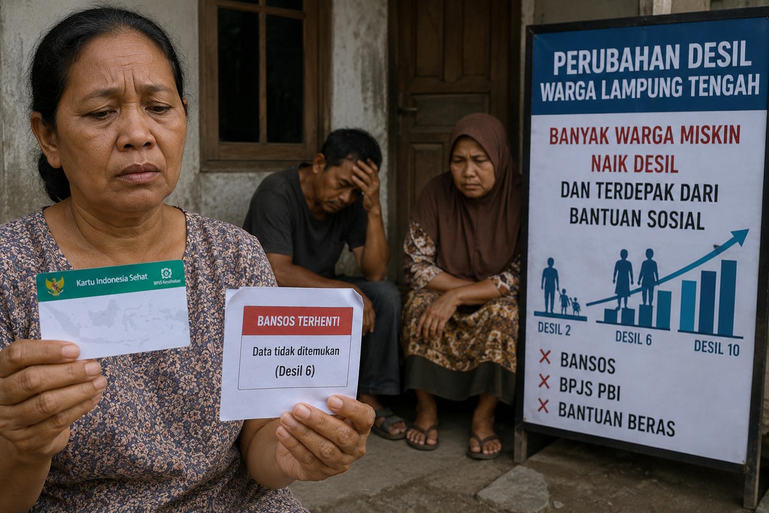 Polemik Perubahan Desil di Lampung Tengah: Warga Miskin Terdepak dari Bansos, Pemerintah Daerah Desak Evaluasi