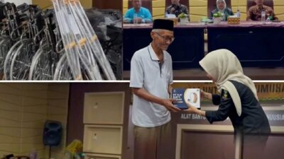 Dinas Sosial Lampung Tengah Salurkan 60 Alat Bantu untuk Penyandang Disabilitas