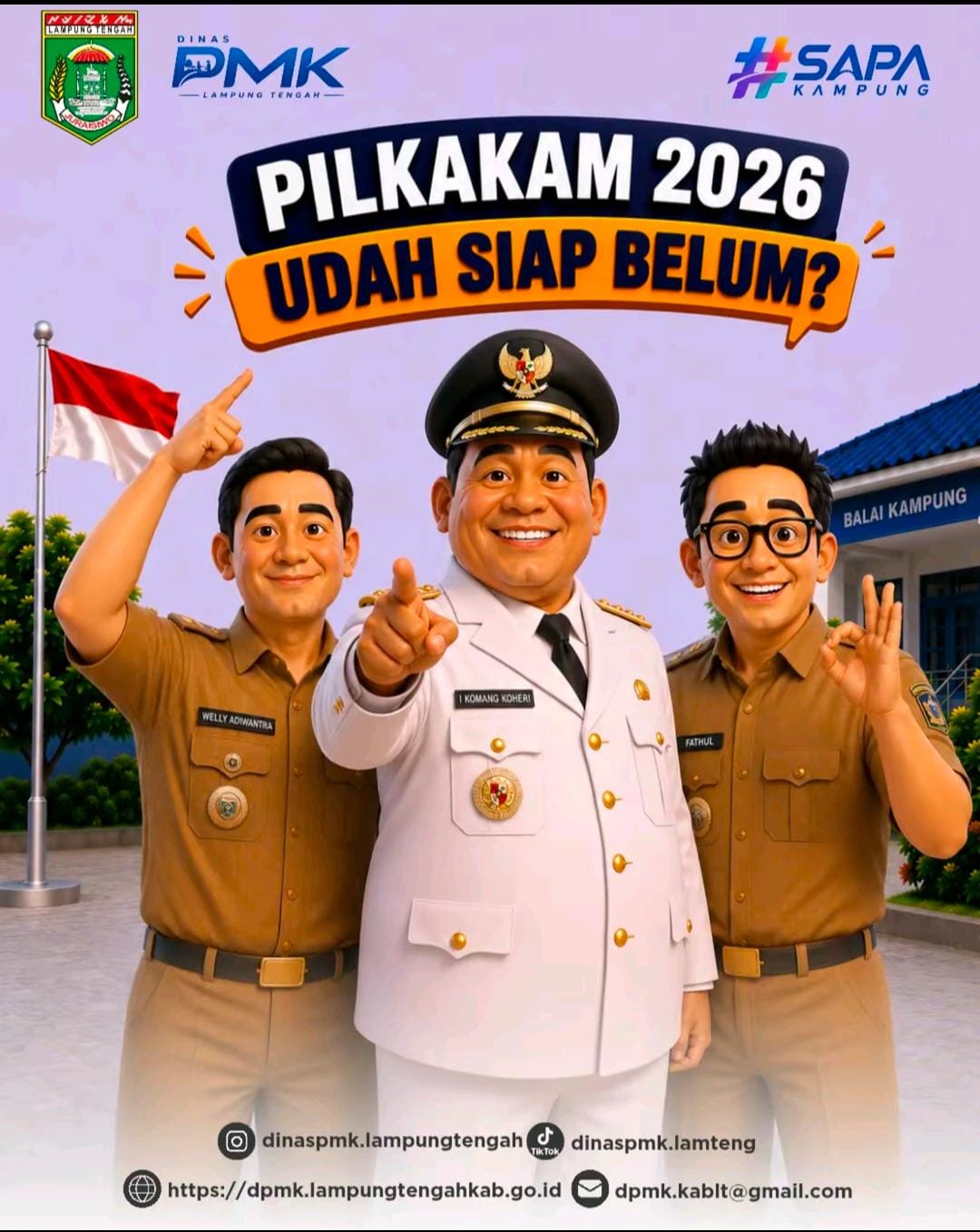 Pilkakam Lampung Tengah 2026 Segera Dimulai, Kadis PMK Ajak Masyarakat Gunakan Hak Pilih dengan Bijak