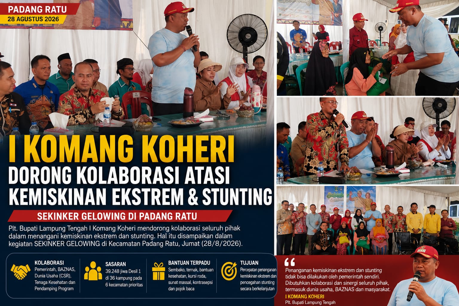 I Komang Koheri Dorong Kolaborasi Atasi Kemiskinan Ekstrem dan Stunting Lewat SEKINKER GELOWING