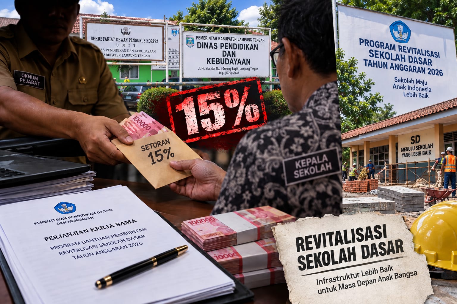 Dugaan Setoran 15 Persen Program Revitalisasi SD di Lampung Tengah, Kepala Sekolah Mengaku Diminta Oknum Pejabat