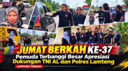 Jumat Berkah ke-37, Pemuda Terbanggi Besar Apresiasi Dukungan TNI AL dan Polres Lamteng