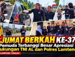 Jumat Berkah ke-37, Pemuda Terbanggi Besar Apresiasi Dukungan TNI AL dan Polres Lamteng