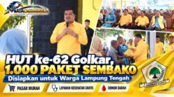 HUT ke-62 Golkar, 1.000 Paket Sembako Disiapkan untuk Warga Lampung Tengah